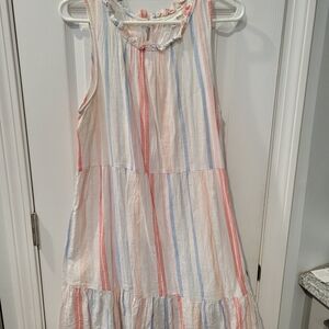 beachlunchlounge Dress with Red and Blue Stripes